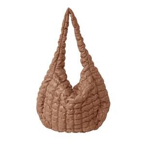 NEW DO EVERYTHING IN LOVE women's large quilted pu bag in camel
